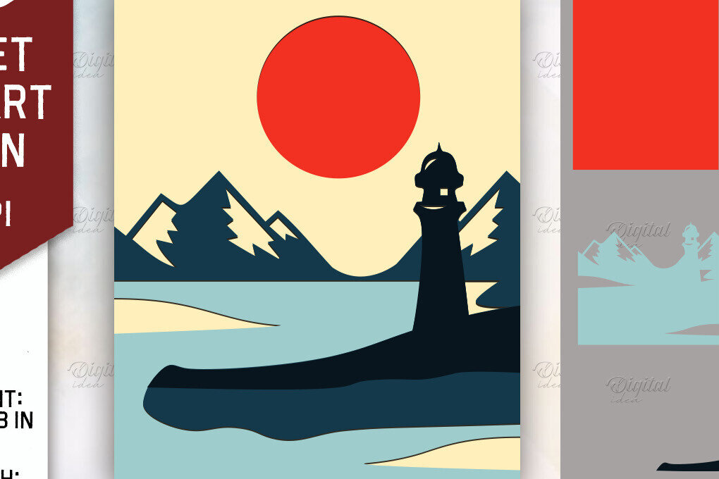 Intra απο ξύλο plywood 3mm-4mm πάχος – Κοπή χαρτιού τοίχου Sunset. Εκτυπώσεις Sunset Δίασταση  40x30 cm INTRAFABR-85773174