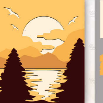 Intra απο ξύλο plywood 3mm-4mm πάχος – Κοπή χαρτιού τοίχου Sunset. Εκτυπώσεις Sunset Δίασταση 40x30 cm INTRAFABR-85773067 - Image 1