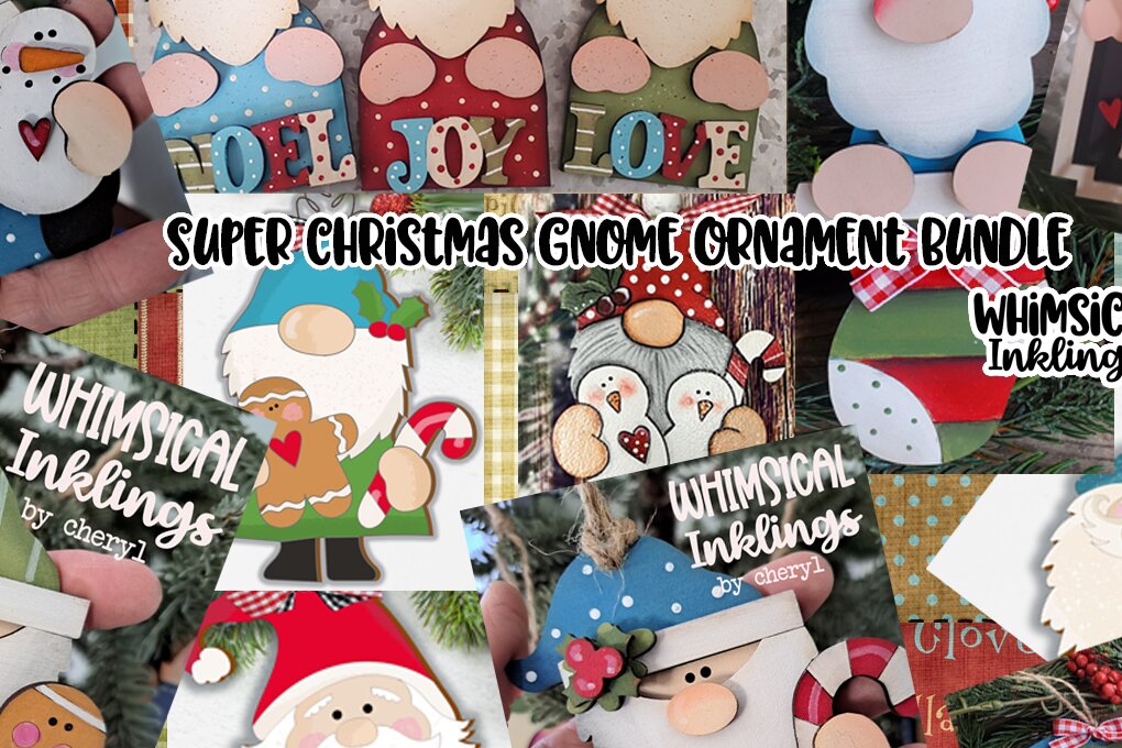 Intra απο ξύλο plywood 3mm-4mm πάχος – Πακέτο Super Christmas Gnome Laser Δίασταση  20x20 cm INTRAFABR-110234465