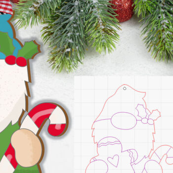 Intra απο ξύλο plywood 3mm-4mm πάχος – Πακέτο Super Christmas Gnome Laser Δίασταση  20x20 cm INTRAFABR-110234465 - Image 2