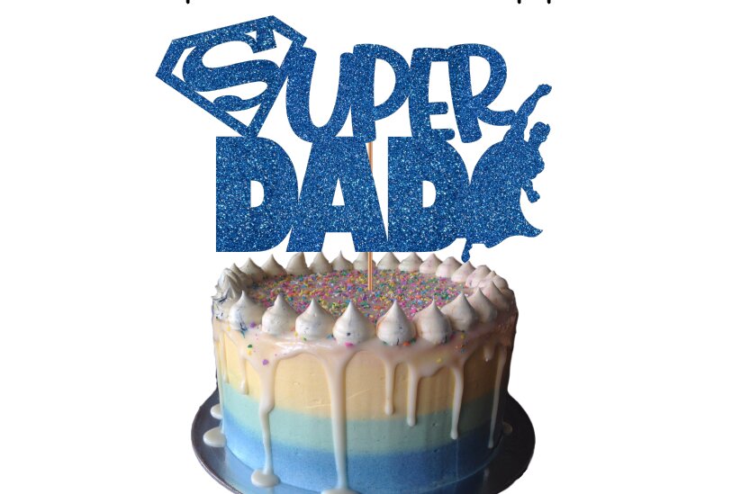 Intra απο ξύλο plywood 3mm-4mm πάχος – Super Dad Cake Topper Δίασταση  20x20 cm INTRAFABR-12271014