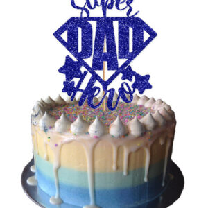 Intra απο ξύλο plywood 3mm-4mm πάχος – Super Dad Hero Cake Topper Δίασταση  20x20 cm INTRAFABR-12661715