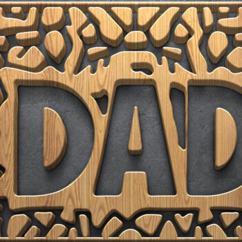 Intra απο ξύλο plywood 3mm-4mm πάχος – Πακέτο σημάτων κοπής Super Dad Δίασταση  20x20 cm INTRAFABR-124376993 - Image 3