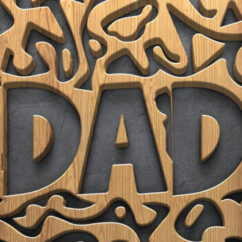 Intra απο ξύλο plywood 3mm-4mm πάχος – Πακέτο σημάτων κοπής Super Dad Δίασταση  20x20 cm INTRAFABR-124376993 - Image 5