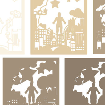 Intra απο ξύλο plywood 3mm-4mm πάχος – Super Dad Shadow Box 3D/Happy Father Δίασταση  20x20 cm INTRAFABR-72315765 - Image 2