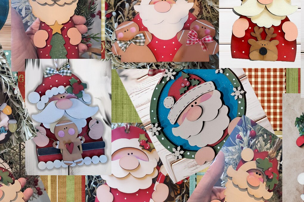 Intra απο ξύλο plywood 3mm-4mm πάχος – Πακέτο Super Santa Laser Δίασταση  20x20 cm INTRAFABR-110235423