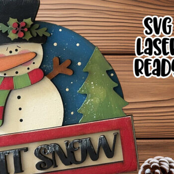 Intra απο ξύλο plywood 3mm-4mm πάχος – Πακέτο Laser Super Snowman Orna Δίασταση 20x20 cm INTRAFABR-110235264 - Image 5