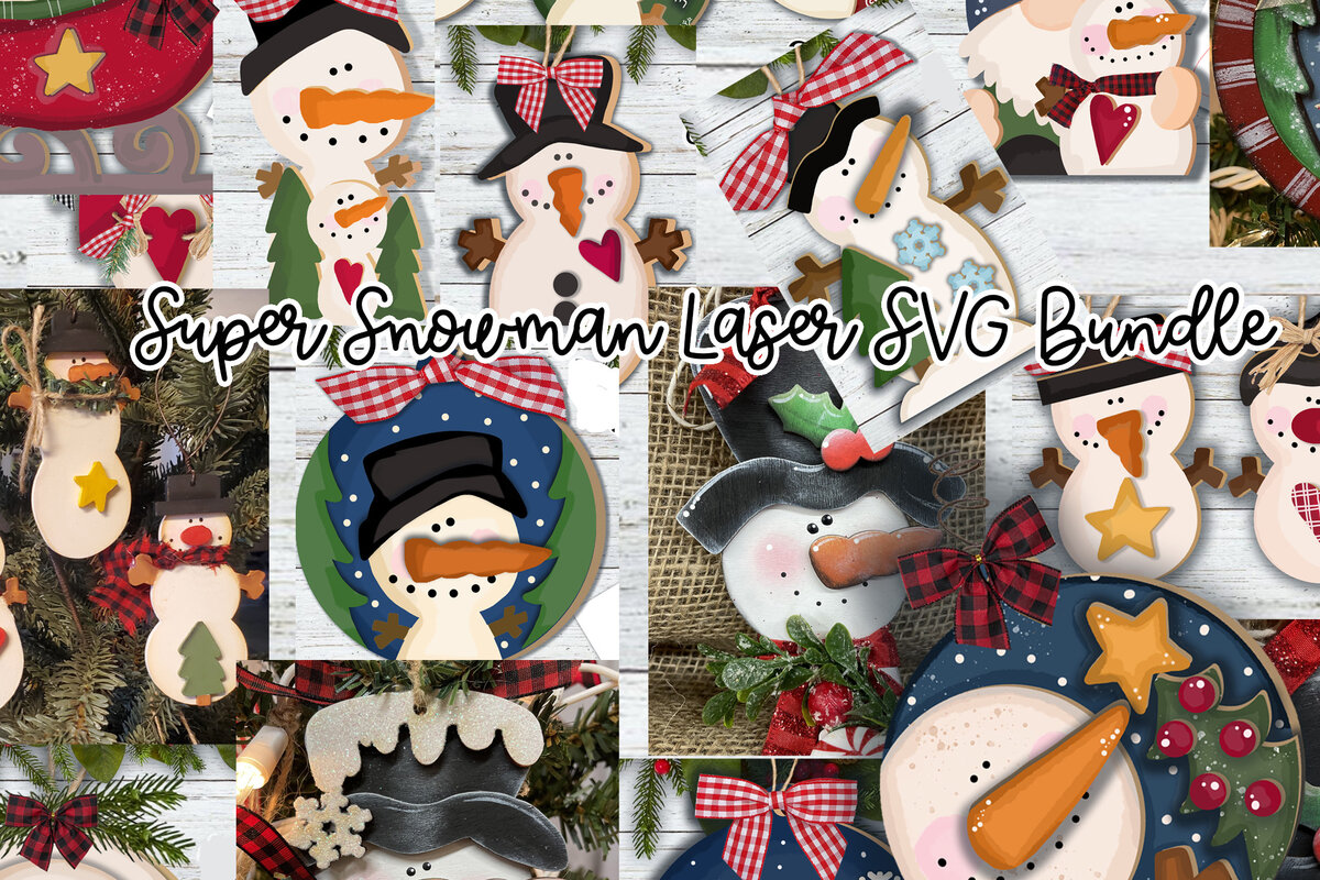 Intra απο ξύλο plywood 3mm-4mm πάχος – Πακέτο Super Snowman- Δίασταση  20x20 cm INTRAFABR-55447101