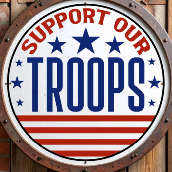 Intra απο ξύλο plywood 3mm-4mm πάχος – Υποστηρίξτε τα στρατεύματά μας Στρογγυλή πινακίδα Δίασταση  20x20 cm INTRAFABR-123525727 - Image 2