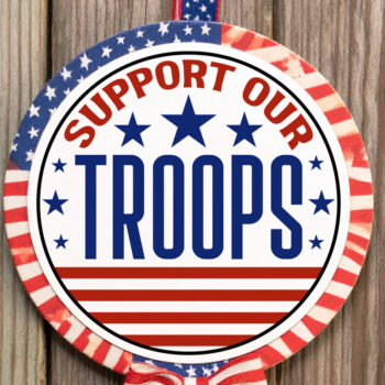 Intra απο ξύλο plywood 3mm-4mm πάχος – Υποστηρίξτε τα στρατεύματά μας Στρογγυλή πινακίδα Δίασταση  20x20 cm INTRAFABR-123525727 - Image 7