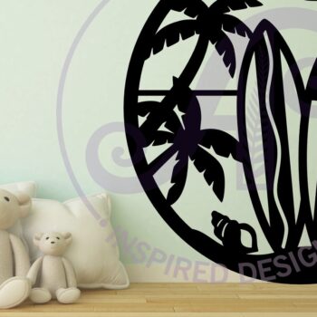 Intra απο ξύλο plywood 3mm-4mm πάχος – Surf Boards Beach Wall Art Sign, Δίασταση  40x30 cm INTRAFABR-110796415 - Image 3