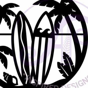 Intra απο ξύλο plywood 3mm-4mm πάχος – Surf Boards Beach Wall Art Sign, Δίασταση  40x30 cm INTRAFABR-110796415 - Image 4