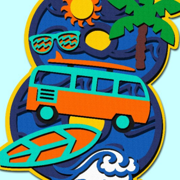 Intra απο ξύλο plywood 3mm-4mm πάχος – Surf Numbers Δίασταση 20x20 cm INTRAFABR-38664690 - Image 4