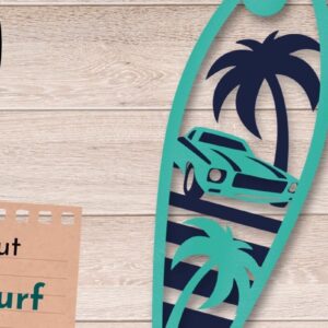 Intra απο ξύλο plywood 3mm-4mm πάχος – Surf Wall Art, Retro Summer Δίασταση  40x30 cm INTRAFABR-62766640