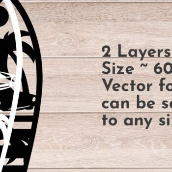 Intra απο ξύλο plywood 3mm-4mm πάχος – Surf Wall Art, Retro Summer Δίασταση  40x30 cm INTRAFABR-62766640 - Image 2