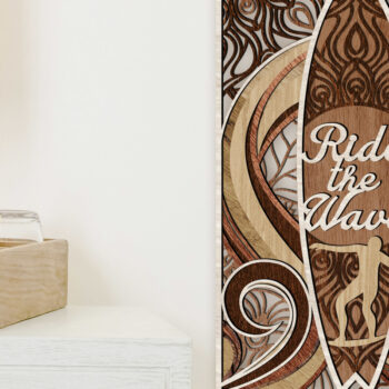 Intra απο ξύλο plywood 3mm-4mm πάχος – Ξύλινη διακόσμηση τοίχου σανίδα του σερφ Δίασταση  40x30 cm INTRAFABR-73691338 - Image 1