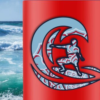 Intra απο ξύλο plywood 3mm-4mm πάχος – Surfer, 3d Mandala Δίασταση  20x20 cm INTRAFABR-24965053 - Image 3