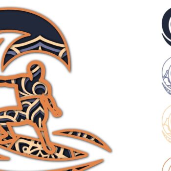 Intra απο ξύλο plywood 3mm-4mm πάχος – Surfer, 3d Mandala Δίασταση  20x20 cm INTRAFABR-24965053 - Image 8