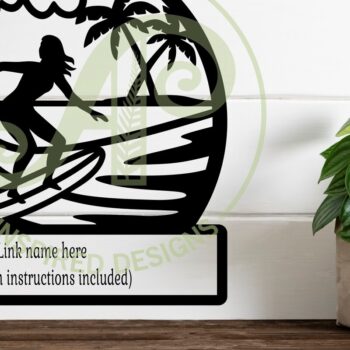 Intra απο ξύλο plywood 3mm-4mm πάχος – Surfer Γυναικείο Όνομα Wall Art SV, Δίασταση  40x30 cm INTRAFABR-122343304 - Image 2