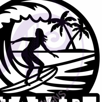 Intra απο ξύλο plywood 3mm-4mm πάχος – Surfer Γυναικείο Όνομα Wall Art SV, Δίασταση  40x30 cm INTRAFABR-122343304 - Image 5