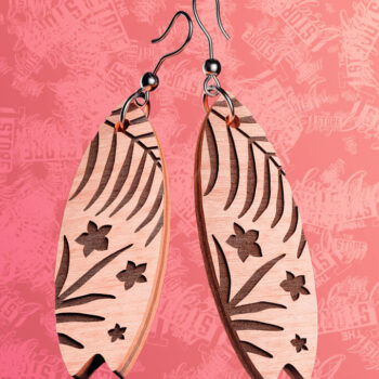 Intra απο ξύλο plywood 3mm-4mm πάχος – Σκουλαρίκια Surfing Δίασταση  5x5 cm INTRAFABR-76366324 - Image 1