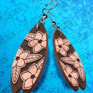 Intra απο ξύλο plywood 3mm-4mm πάχος – Σκουλαρίκια Surfing Δίασταση  5x5 cm INTRAFABR-78562971