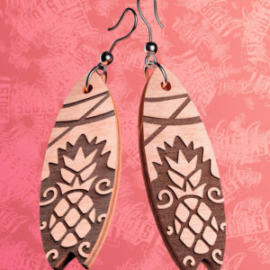 Intra απο ξύλο plywood 3mm-4mm πάχος – Σκουλαρίκια Surfing Δίασταση  5x5 cm INTRAFABR-76365962