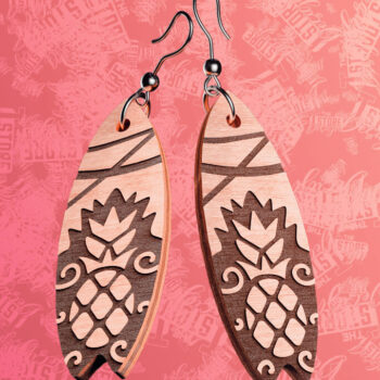 Intra απο ξύλο plywood 3mm-4mm πάχος – Σκουλαρίκια Surfing Δίασταση  5x5 cm INTRAFABR-76365962 - Image 1