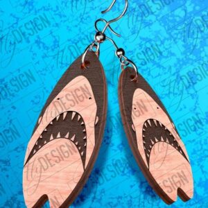 Intra απο ξύλο plywood 3mm-4mm πάχος – Σκουλαρίκια Surfing Δίασταση  5x5 cm INTRAFABR-78563032