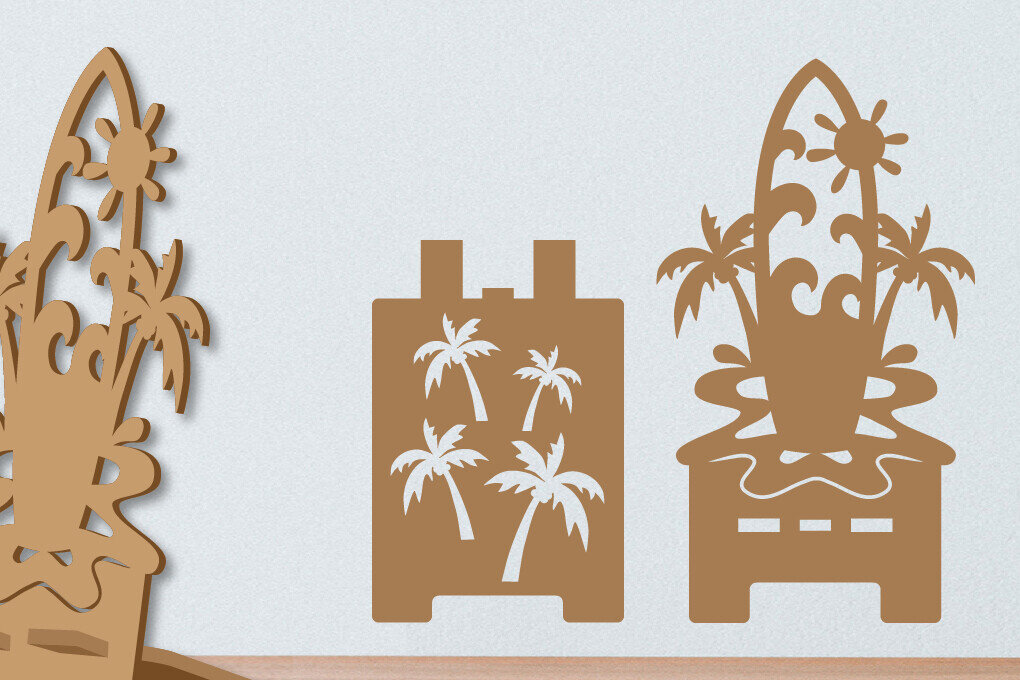 Intra απο ξύλο plywood 3mm-4mm πάχος – Κοπή λέιζερ βάσης τηλεφώνου σερφ Δίασταση  20x20 cm INTRAFABR-99537512