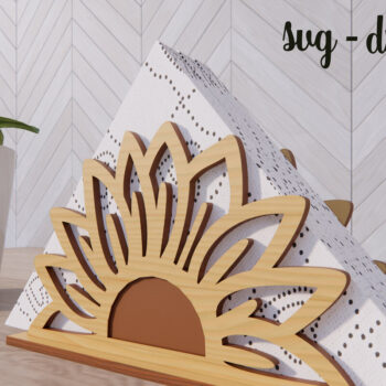 Intra απο ξύλο plywood 3mm-4mm πάχος – SVG 3d Ξύλινη θήκη χαρτοπετσέτας Δίασταση  20x20 cm INTRAFABR-79138022 - Image 1