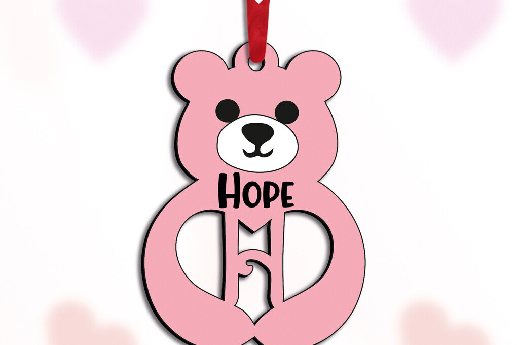 Intra απο ξύλο plywood 3mm-4mm πάχος – SVG Bear Love Letter για την Ημέρα του Αγίου Βαλεντίνου H Δίασταση  20x20 cm INTRAFABR-115304139