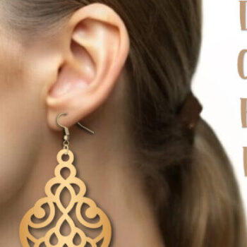 Intra απο ξύλο plywood 3mm-4mm πάχος – Σκουλαρίκια Boho, Πρότυπο κοπής με λέιζερ Δίασταση  5x5 cm INTRAFABR-98593367 - Image 3