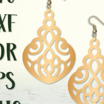 Intra απο ξύλο plywood 3mm-4mm πάχος – Σκουλαρίκια Boho, Πρότυπο κοπής με λέιζερ Δίασταση  5x5 cm INTRAFABR-98593367 - Image 4