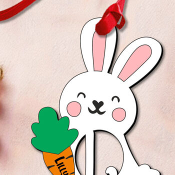 Intra απο ξύλο plywood 3mm-4mm πάχος – SVG Λαγουδάκι Πασχαλινό Στολίδι Γράμμα L Δώρο Δίασταση  20x20 cm INTRAFABR-113130110 - Image 1