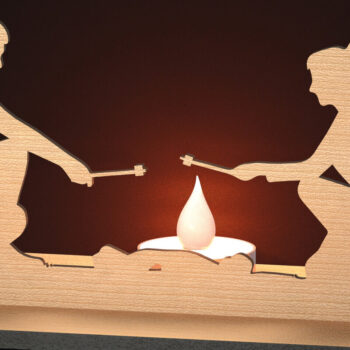 Intra απο ξύλο plywood 3mm-4mm πάχος – SVG Camping Files 3D Candle Δίασταση  20x20 cm INTRAFABR-79448327 - Image 4