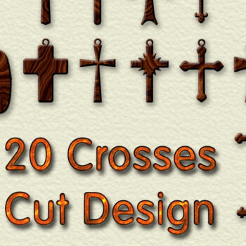 Intra απο ξύλο plywood 3mm-4mm πάχος – Πρότυπα κοπής χριστιανικών σταυρών Δίασταση 20x20 cm INTRAFABR-59023224 - Image 1