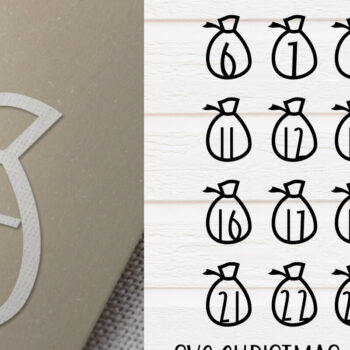 Intra απο ξύλο plywood 3mm-4mm πάχος – SVG Αριθμοί Ημερολογίου Χριστουγέννων Advent Δίασταση  20x20 cm INTRAFABR-109835862 - Image 1