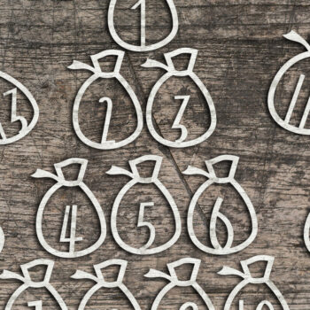 Intra απο ξύλο plywood 3mm-4mm πάχος – SVG Αριθμοί Ημερολογίου Χριστουγέννων Advent Δίασταση  20x20 cm INTRAFABR-109835862 - Image 3