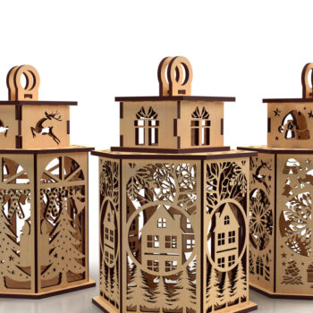 Intra απο ξύλο plywood 3mm-4mm πάχος – Πακέτο κοπής με λέιζερ Χριστουγεννιάτικου φαναριού Δίασταση 20x20 cm INTRAFABR-83637790 - Image 4