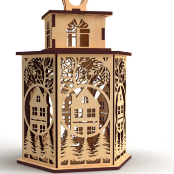 Intra απο ξύλο plywood 3mm-4mm πάχος – Πακέτο κοπής με λέιζερ Χριστουγεννιάτικου φαναριού Δίασταση 20x20 cm INTRAFABR-83637790 - Image 5