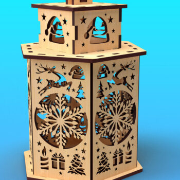 Intra απο ξύλο plywood 3mm-4mm πάχος – Πακέτο κοπής με λέιζερ Χριστουγεννιάτικου φαναριού Δίασταση 20x20 cm INTRAFABR-83637790 - Image 6