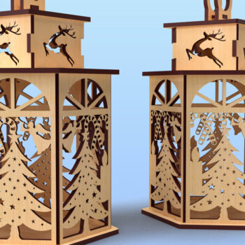 Intra απο ξύλο plywood 3mm-4mm πάχος – Πακέτο κοπής με λέιζερ Χριστουγεννιάτικου φαναριού Δίασταση 20x20 cm INTRAFABR-83637790 - Image 7