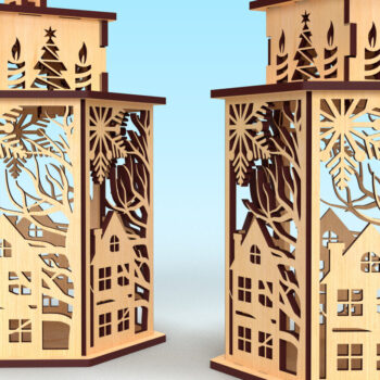 Intra απο ξύλο plywood 3mm-4mm πάχος – Πακέτο κοπής με λέιζερ Χριστουγεννιάτικου φαναριού Δίασταση 20x20 cm INTRAFABR-83637790 - Image 8