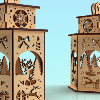 Intra απο ξύλο plywood 3mm-4mm πάχος – Πακέτο κοπής με λέιζερ Χριστουγεννιάτικου φαναριού Δίασταση 20x20 cm INTRAFABR-83637790 - Image 9