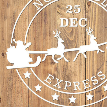 Intra απο ξύλο plywood 3mm-4mm πάχος – Αρχείο αποκοπής χριστουγεννιάτικου γραμματοσήμου DXF Δίασταση 20x20 cm INTRAFABR-109002728 - Image 3