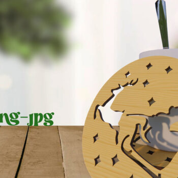 Intra απο ξύλο plywood 3mm-4mm πάχος – SVG Coaster Christmas Design Laser Δίασταση  40x30 cm INTRAFABR-79049946 - Image 1