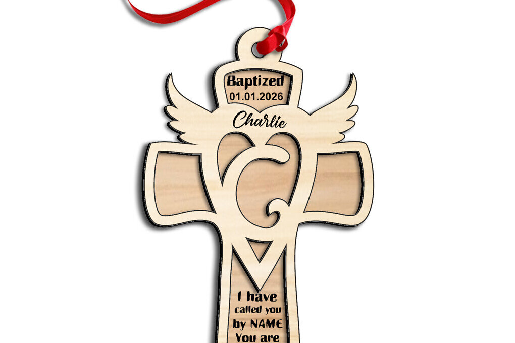 Intra απο ξύλο plywood 3mm-4mm πάχος – Στολίδι με λέιζερ Cross Gift Letter C Δίασταση  20x20 cm INTRAFABR-116558683