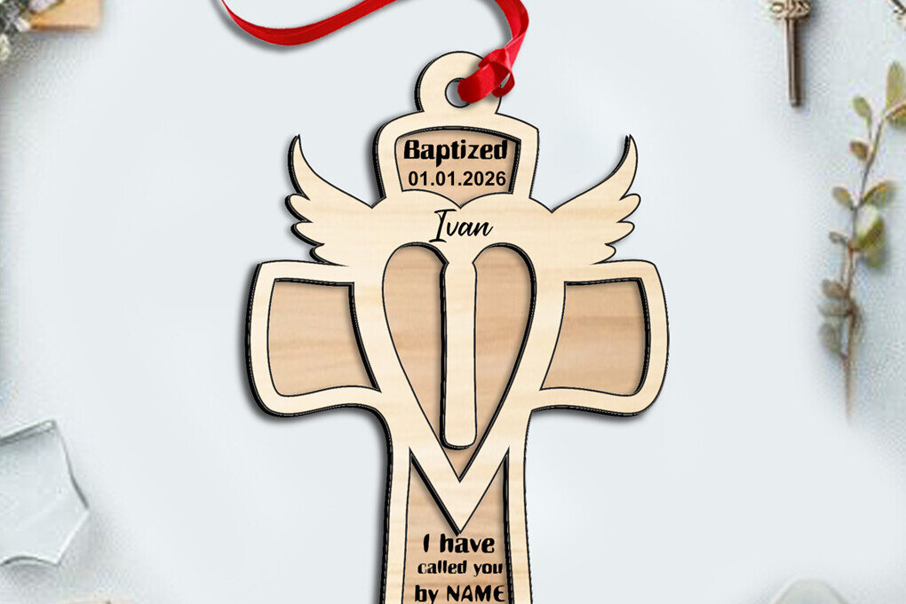 Intra απο ξύλο plywood 3mm-4mm πάχος – Στολίδι δώρου Cross Letter I Δίασταση  20x20 cm INTRAFABR-116626214