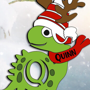 Intra απο ξύλο plywood 3mm-4mm πάχος – Δώρο Χριστουγέννων Dino Q Letter Δίασταση 20x20 cm INTRAFABR-111687087 - Image 2